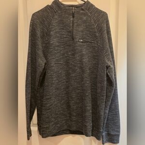 Marc Anthony Men's Heathered Dark Gray Zip-Up Sweater